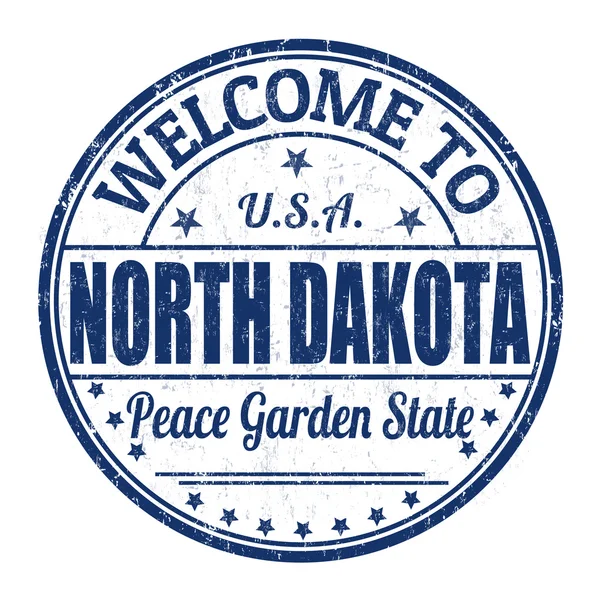 Vítejte v Severní Dakotě razítka — Stockový vektor