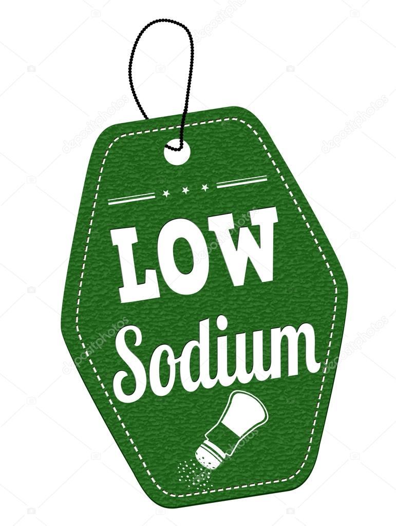 Low sodium label or price tag