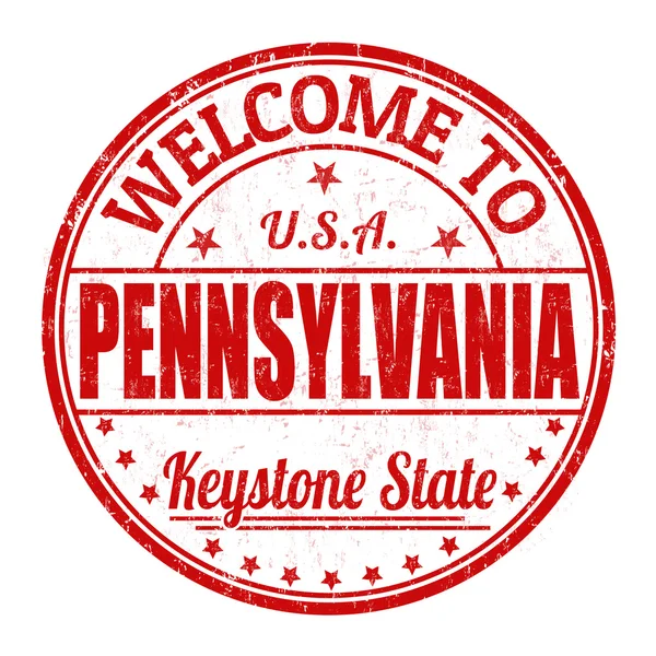 Bienvenido al sello Pennsylvania — Archivo Imágenes Vectoriales