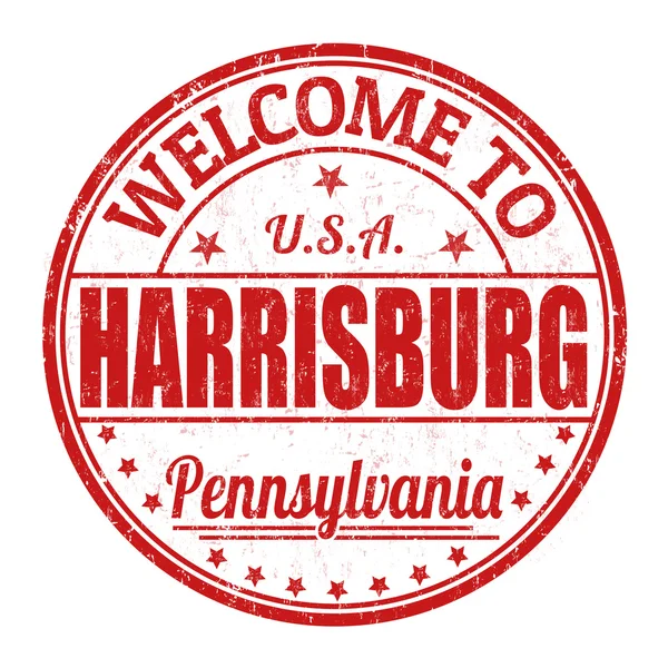 Bienvenido al sello de Harrisburg — Archivo Imágenes Vectoriales