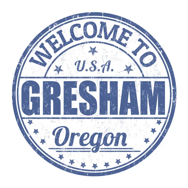 Vítejte v Gresham razítka — Stockový vektor