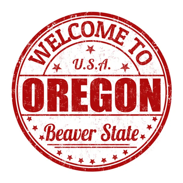 Bem-vindo ao carimbo Oregon —  Vetores de Stock