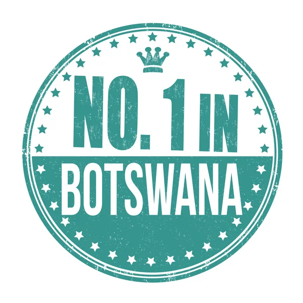 Number one in Botswana stamp — Stock Vector