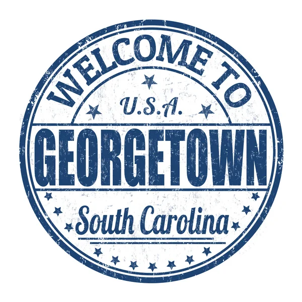 Benvenuti al francobollo Georgetown — Vettoriale Stock