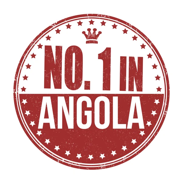 Number one in Angola stamp — Stock Vector