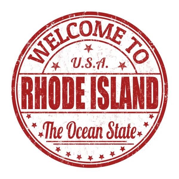 Bienvenido al sello Rhode Island — Vector de stock