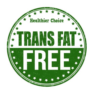 Trans fat free stamp clipart