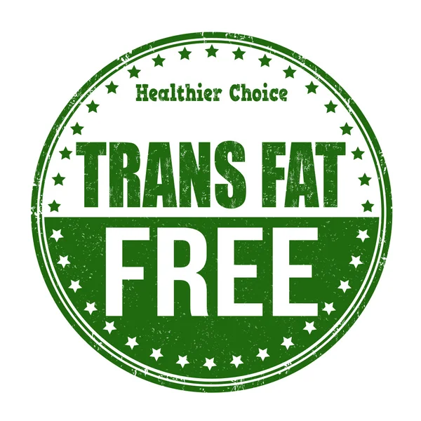 Trans yağ ücretsiz damga — Stok Vektör