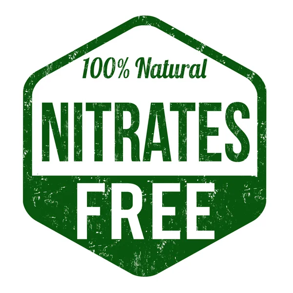 Nitrates free stamp — Stock Vector