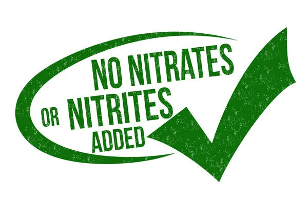 Sans nitrates ou nitrites tampon ajouté — Image vectorielle