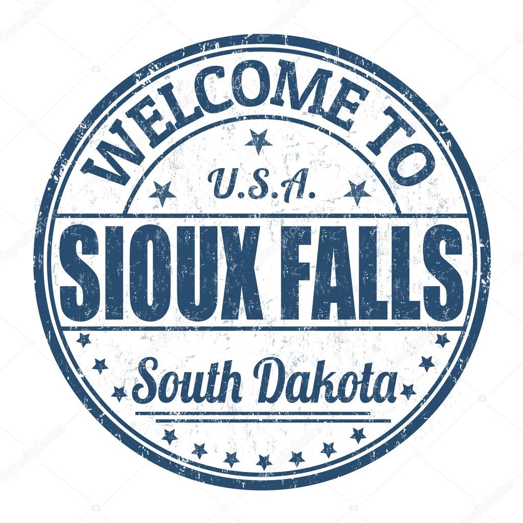 Welcome to Sioux Falls stamp