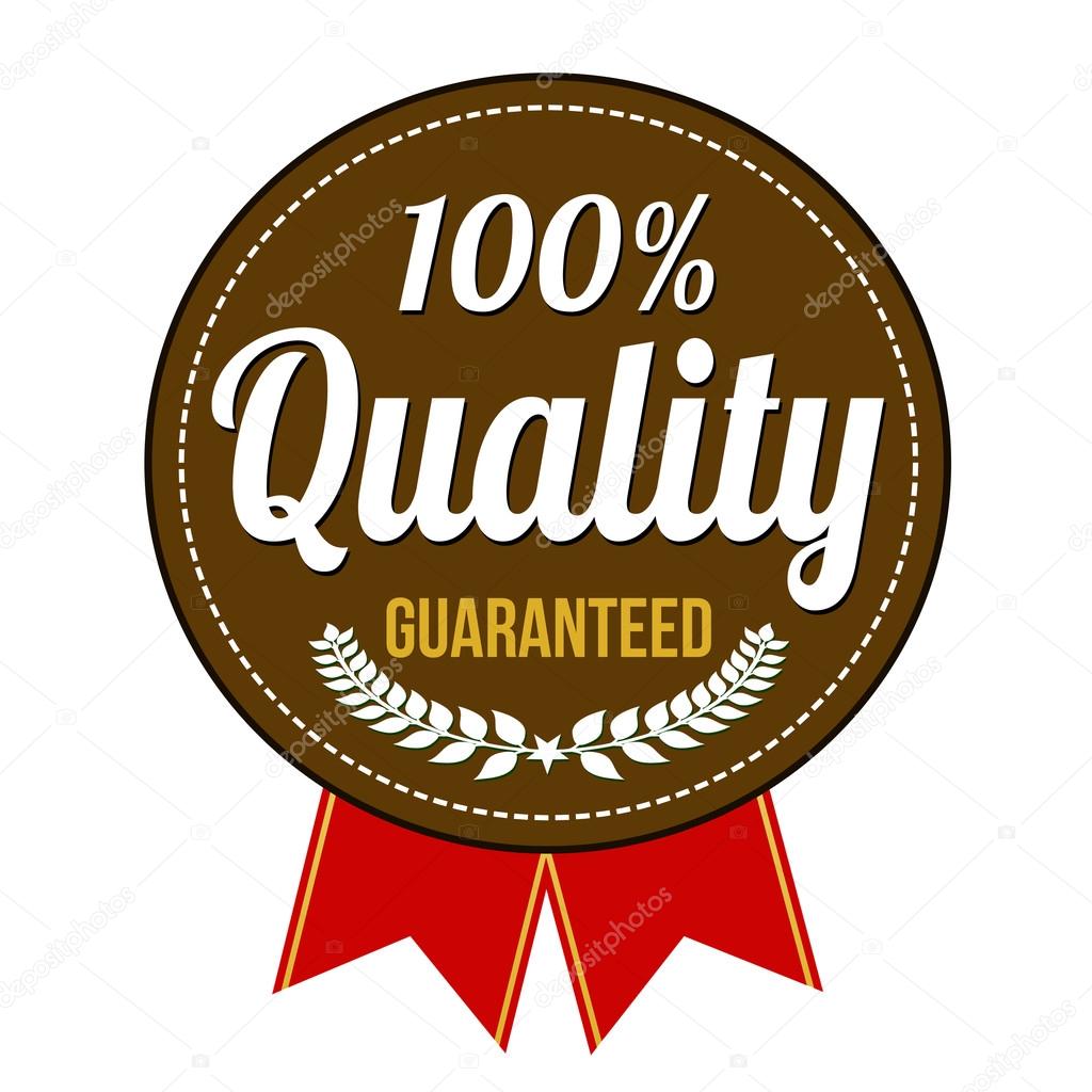 Hundred percent quality guaranteed badge