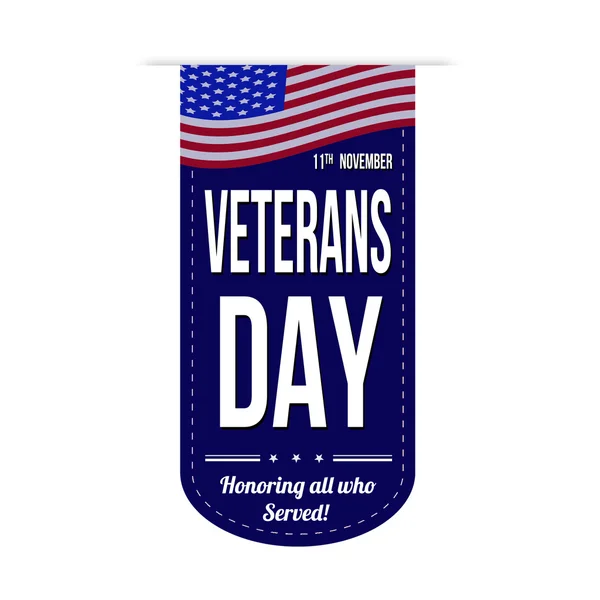Ontwerp van de banner van de veteranen dag — Stockvector