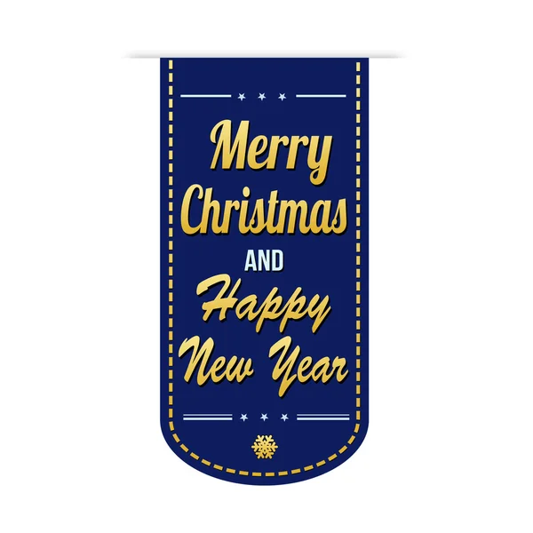 Merry Christmas and Happy New Year banner design — Stock Vector