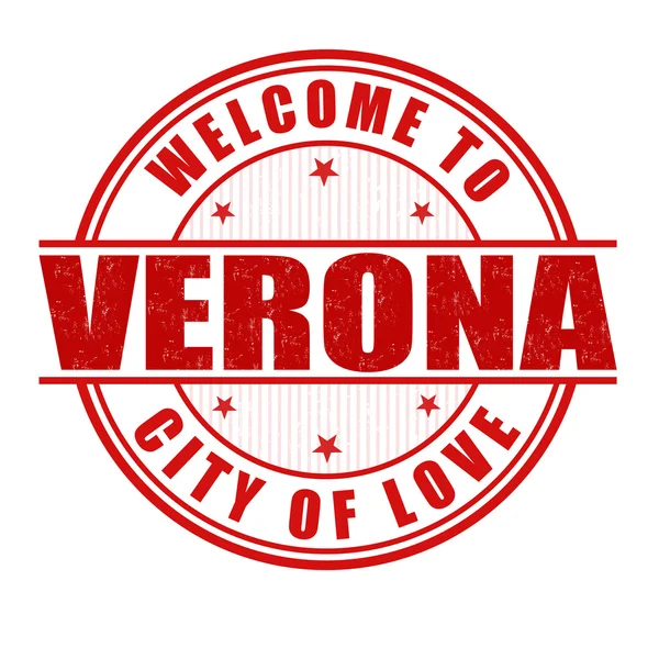 Welcome to Verona stamp — Stock Vector