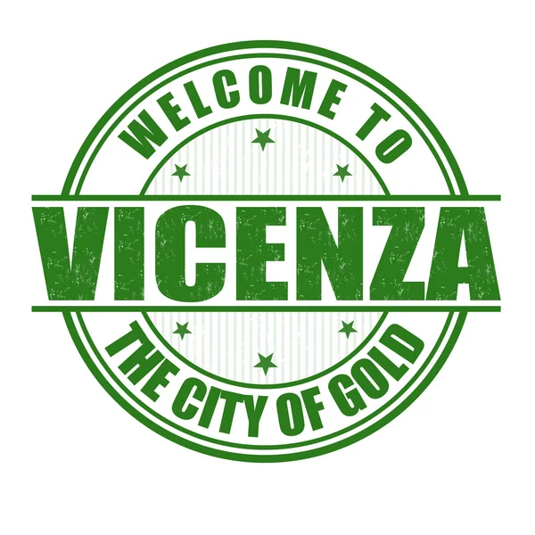 Welcome to Vicenza stamp — Stock Vector