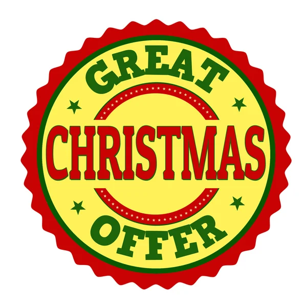 Great Christmas offer badge — Stock Vector