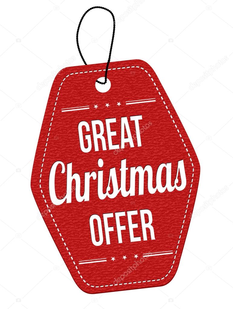 Great Christmas offer  label or price tag