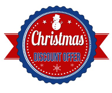 Noel indirim teklif rozeti