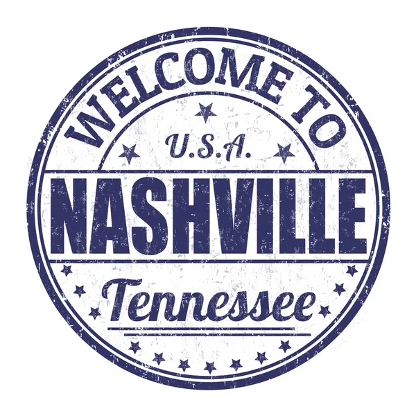 Bienvenido al sello de Nashville — Vector de stock