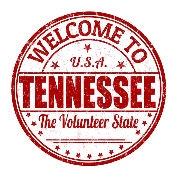 Benvenuto nel francobollo del Tennessee — Vettoriale Stock