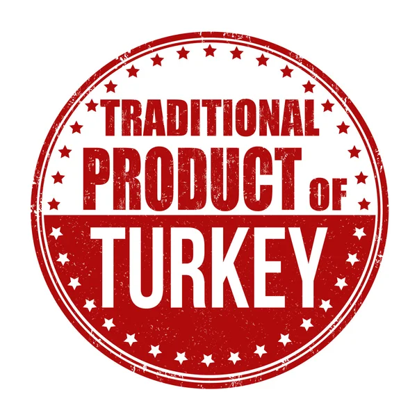Traditionell produkt av Turkiet stämpel — Stock vektor