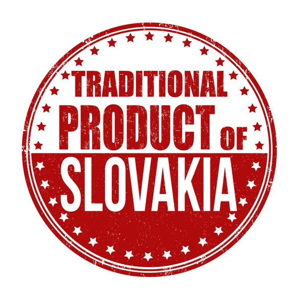 Traditional product of Slovakia stamp — Stock Vector