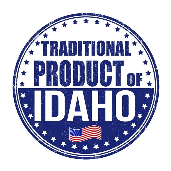 Traditionelles Produkt der Idaho-Briefmarke — Stockvektor