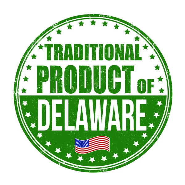 Traditioneel product van Delaware stempel — Stockvector