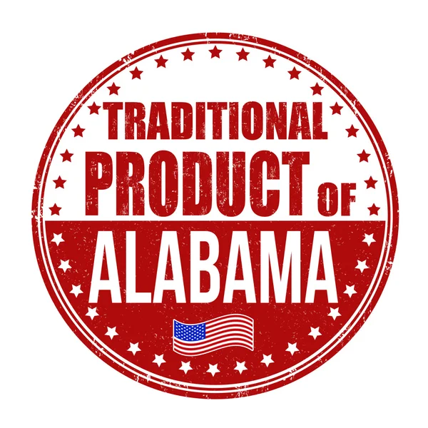 Traditional product of Alabama stamp — Stock Vector