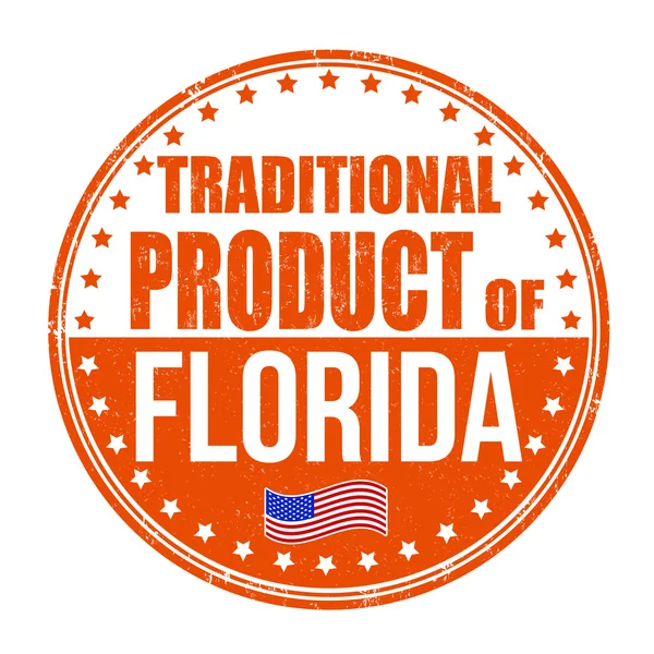 Traditional product of Florida stamp — Stock Vector