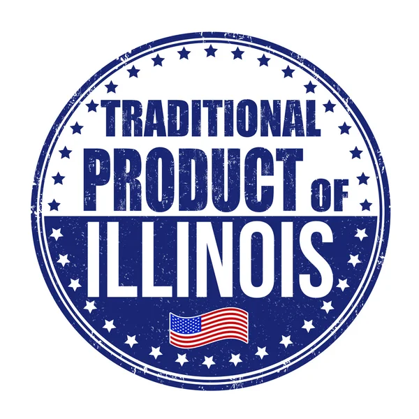 Produto tradicional do selo de Illinois — Vetor de Stock
