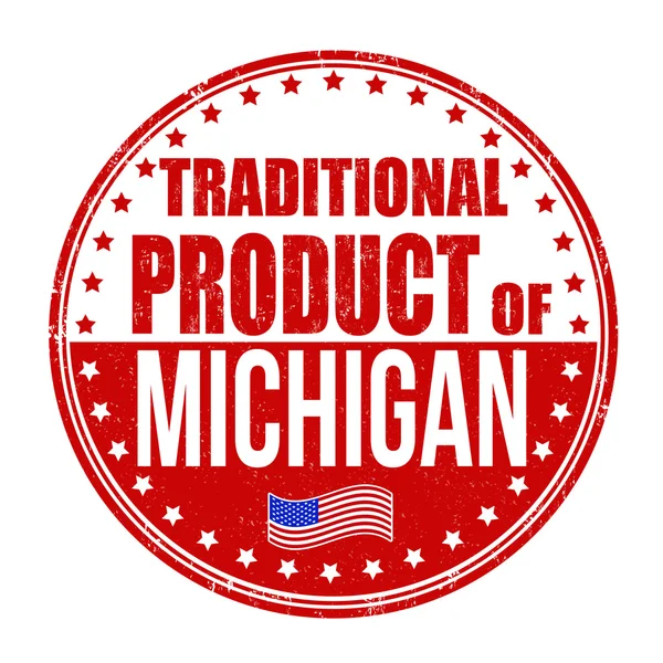 Prodotto tradizionale del timbro Michigan — Vettoriale Stock