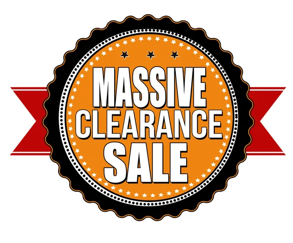 Massive clearance sale badge — Stock Vector