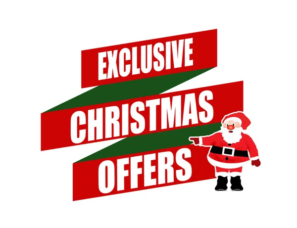 Exclusive Christmas offers banner design — Stock Vector