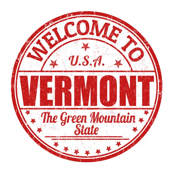 Welcome to Vermont stamp — Stock Vector