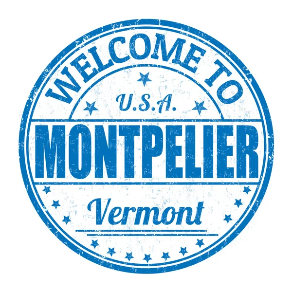 Welkom bij Montpelier stempel — Stockvector