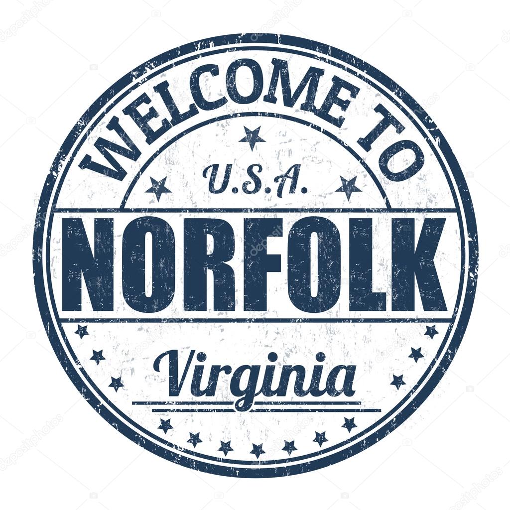 Welcome to Norfolk stamp