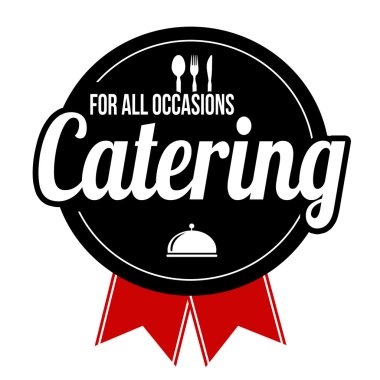 Catering label or sign clipart