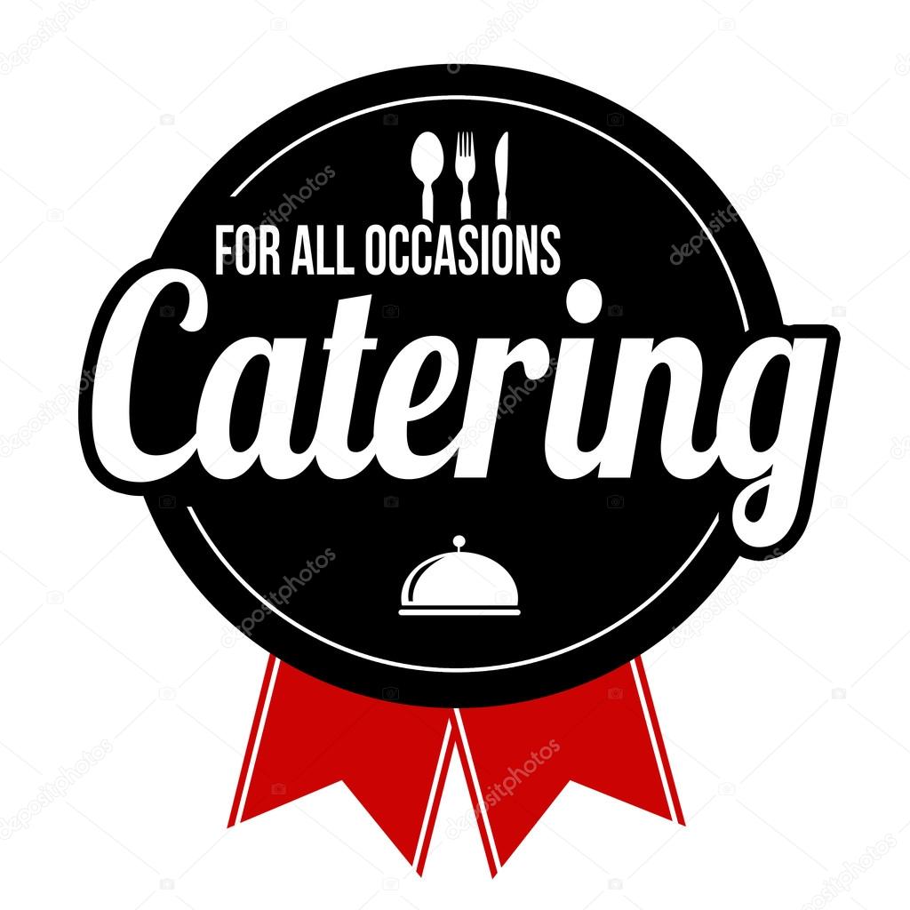 Catering label or sign