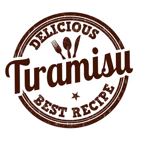 Timbre Tiramisu — Image vectorielle