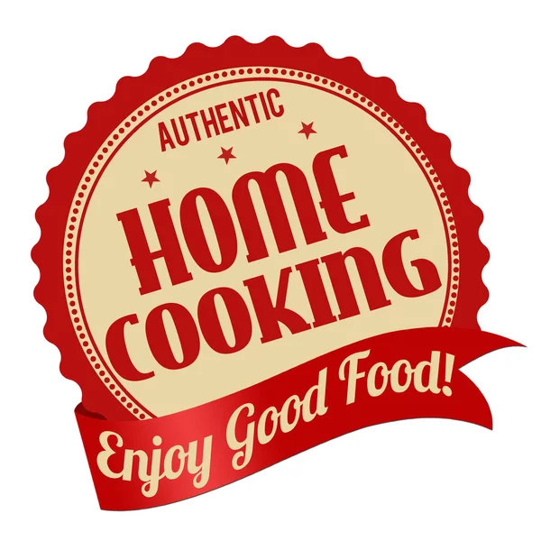 Home cooking label or stamp — Stock Vector