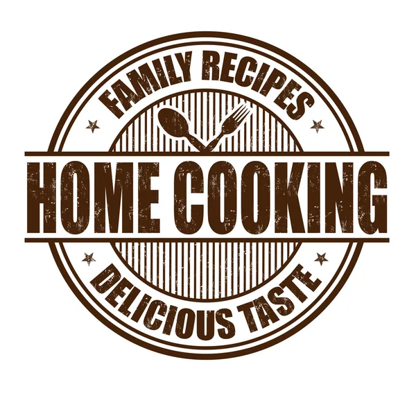 Home cooking stamp — Stock Vector