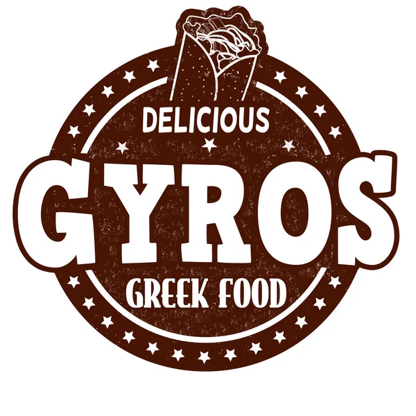 Gyros razítko — Stockový vektor