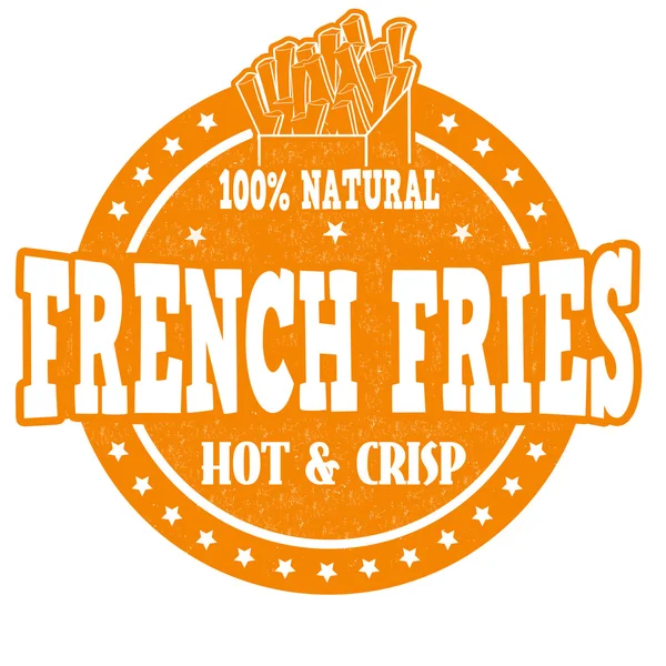 French fries stamp — Stock Vector