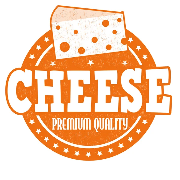 Cheese stamp — Stock Vector