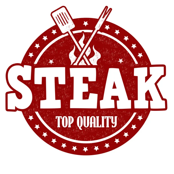Steak razítko — Stockový vektor