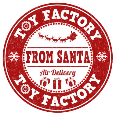 Santa damga gelen oyuncak fabrikası