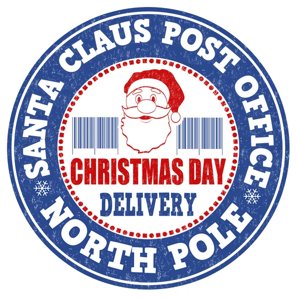 Santa Claus postkontor stämpel — Stock vektor