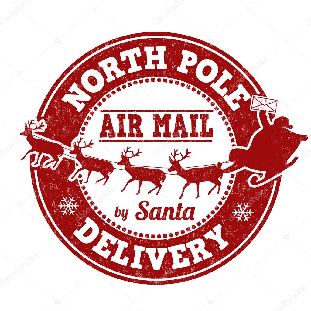 North Pole delivery stamp